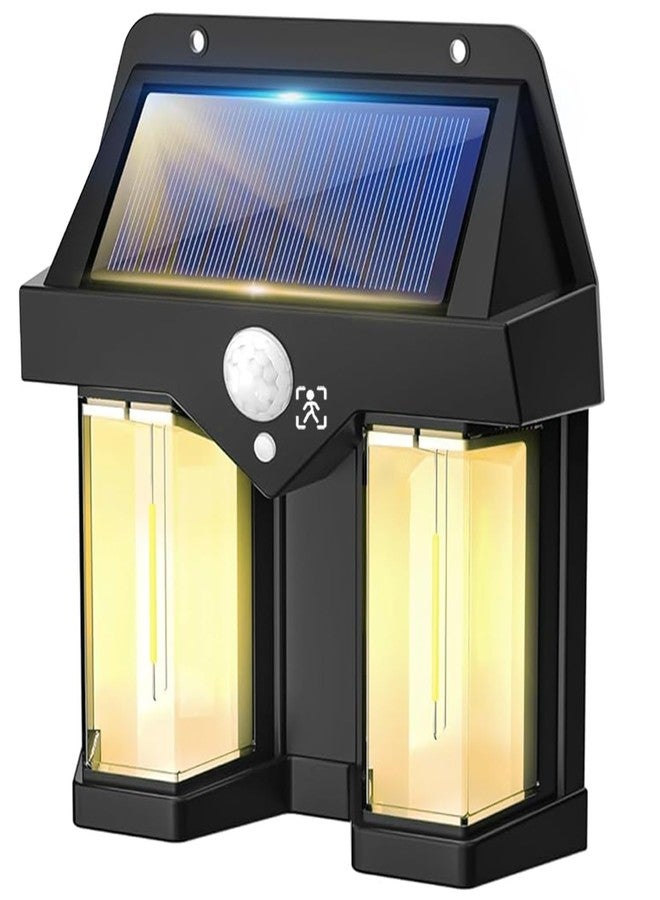 ELEXIQ 1Pcs Solar Wall Lamp Outdoor Waterproof Up and Down Luminous Lighting, Solar LED Wall Light Induction Lamp Villa Garden Lights Yard Patio Fence Lamps (Double - Light, 1) - Image 1